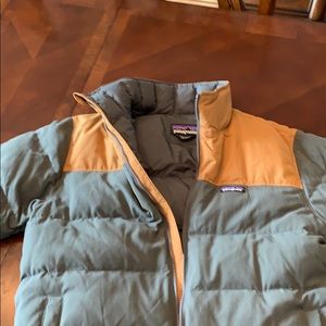 Men’s Patagonia Bivy Down Jacket Large Grey/Brown